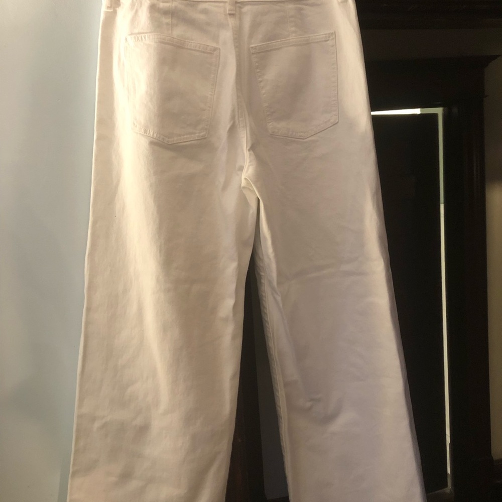 NWOT cream sailor White Straight-Leg Jeans